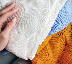 Coperta Traforata in Bambù a Maglia Conchiglia