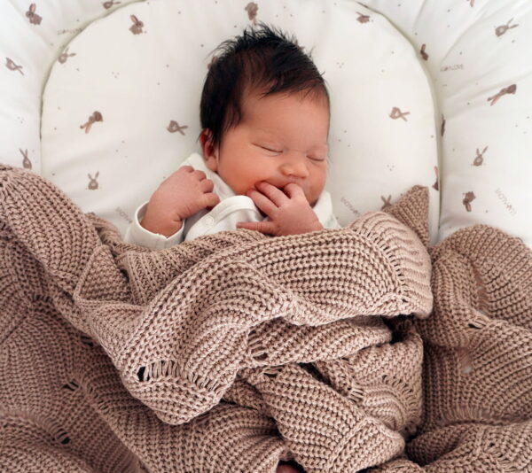 Coperta in Bamboo Traforata Coperta Traforata in Bambù a Maglia Conchiglia