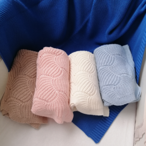 Coperta Traforata in Bambù a Maglia Conchiglia