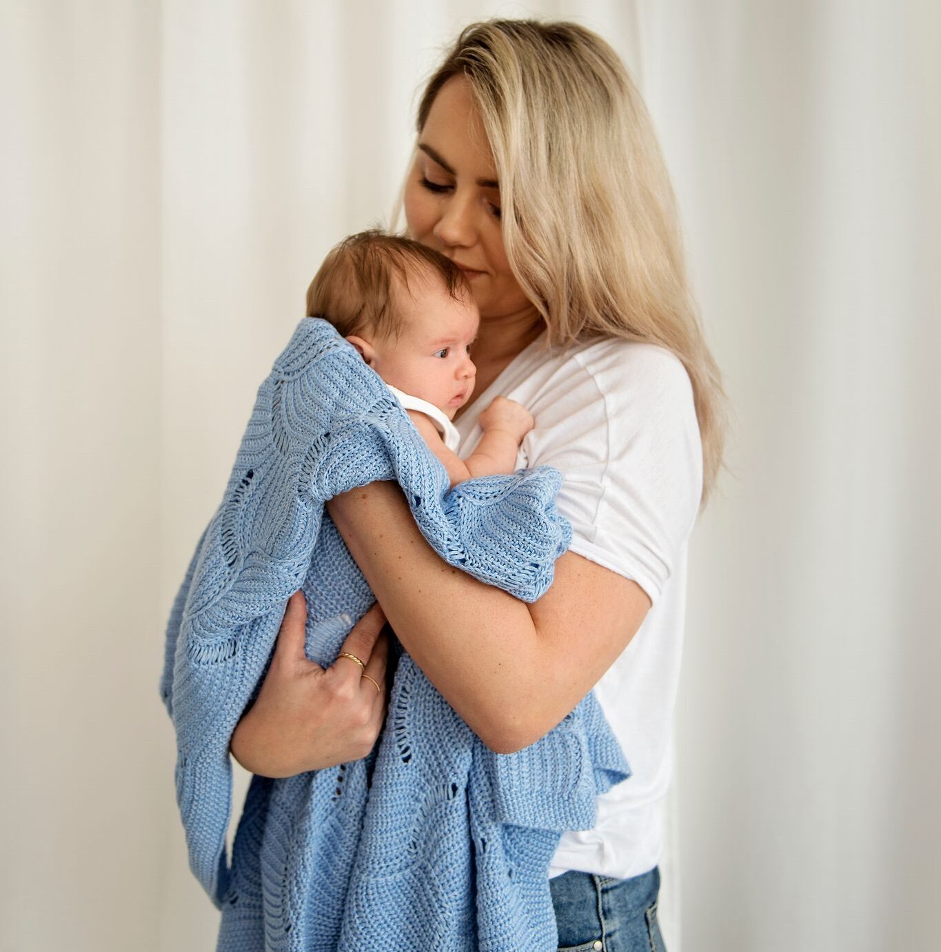 Copertina Traforata per Neonato in Bamboo - Margherita