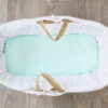 Lenzuolo con Angoli per Culla e Navicella in cotone menta su materasso 40x90 cm